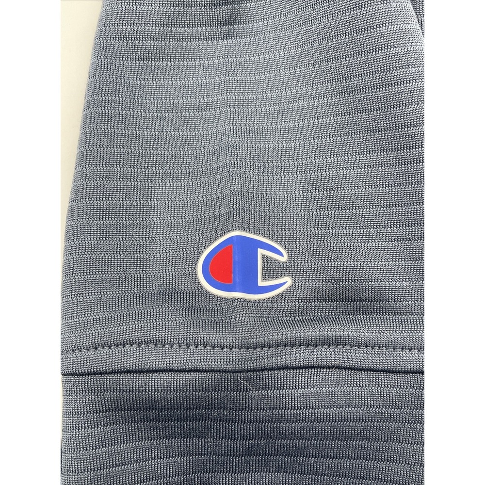 Champion 1/4th Zip Pull Over Long Sleeve M gray red NCS University Logo #C708 - Picture 3 of 6